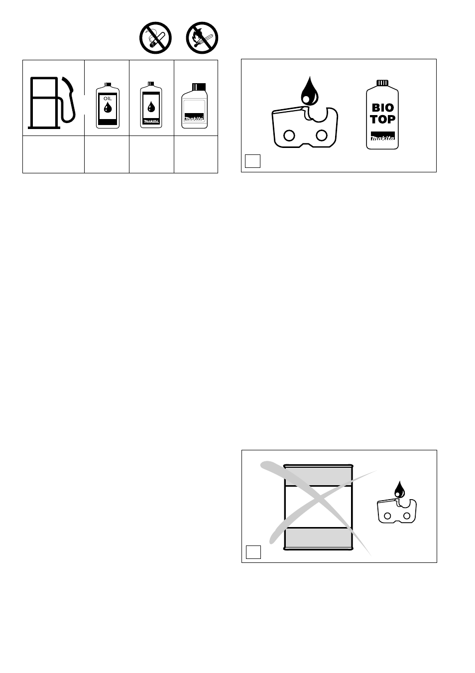 Waste oil, Fuel / refuelling | Makita DCS 6800I User Manual | Page 20 / 34