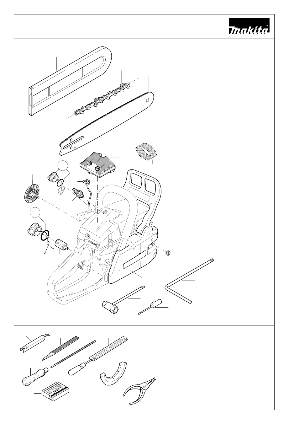 Extract from the spare parts list | Makita DCS 6800I User Manual | Page 32 / 34