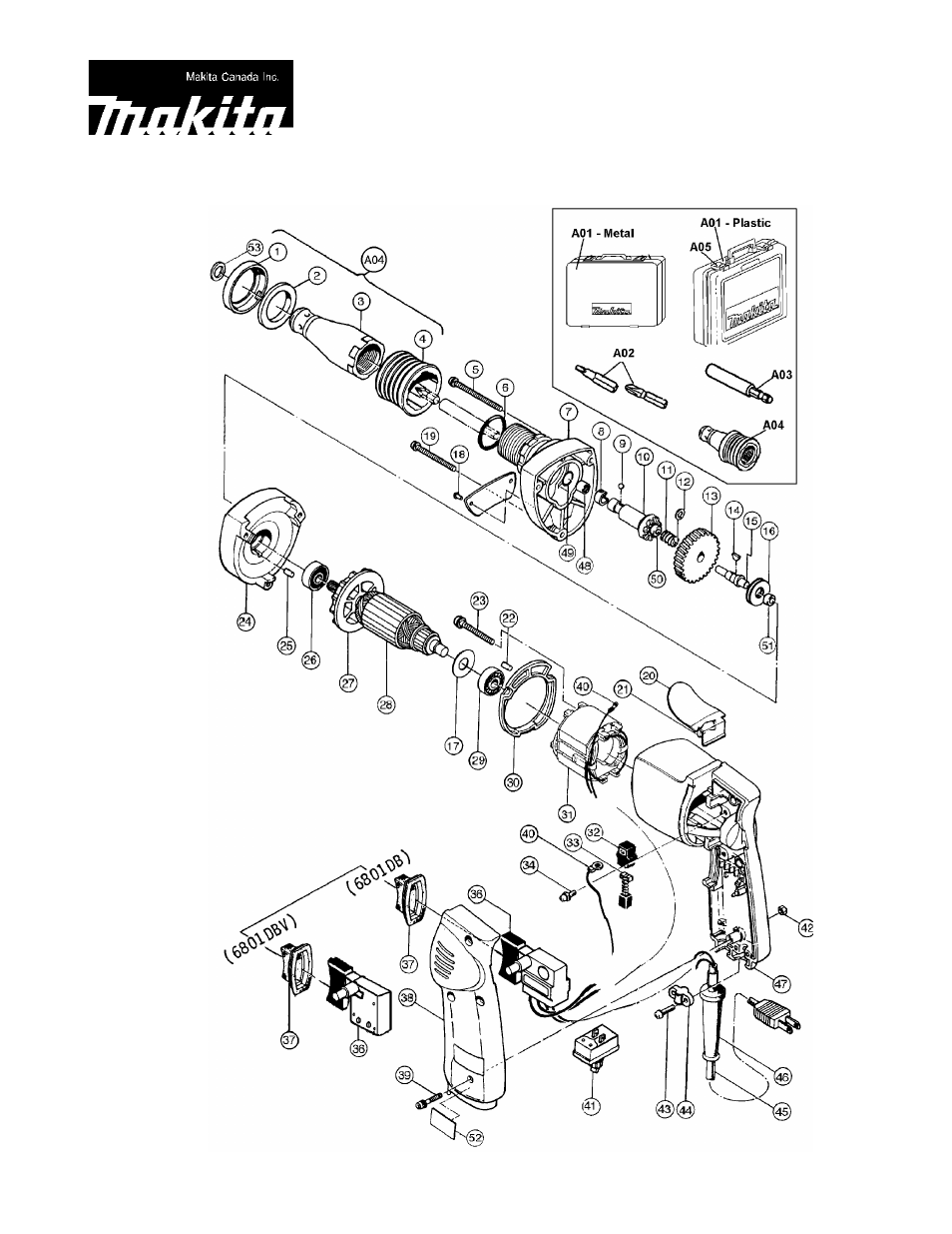 Makita 6801DB User Manual | 4 pages