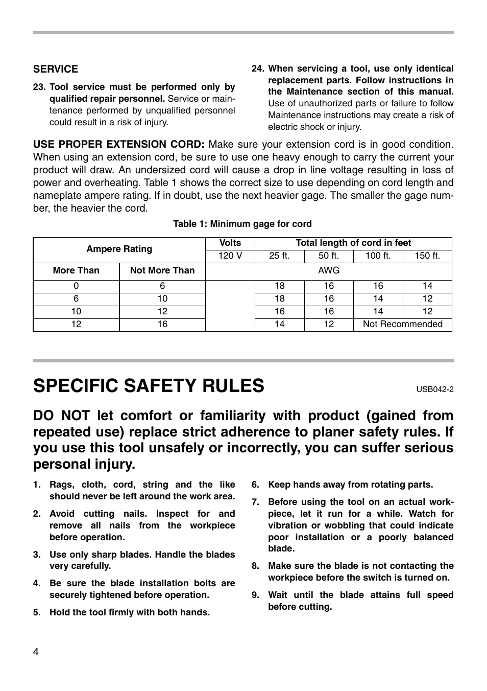Specific safety rules | Makita KP312 User Manual | Page 4 / 16