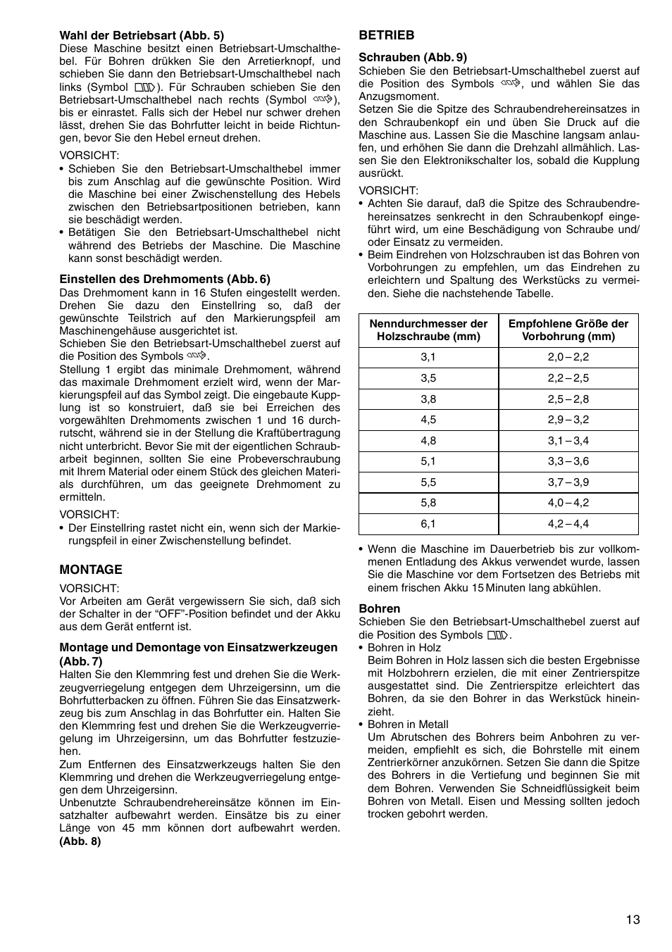 Makita 6207D User Manual | Page 13 / 48