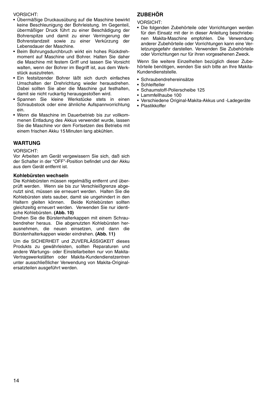 Makita 6207D User Manual | Page 14 / 48