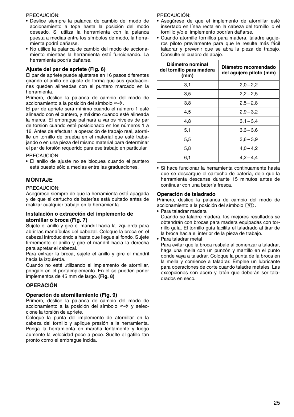 Makita 6207D User Manual | Page 25 / 48