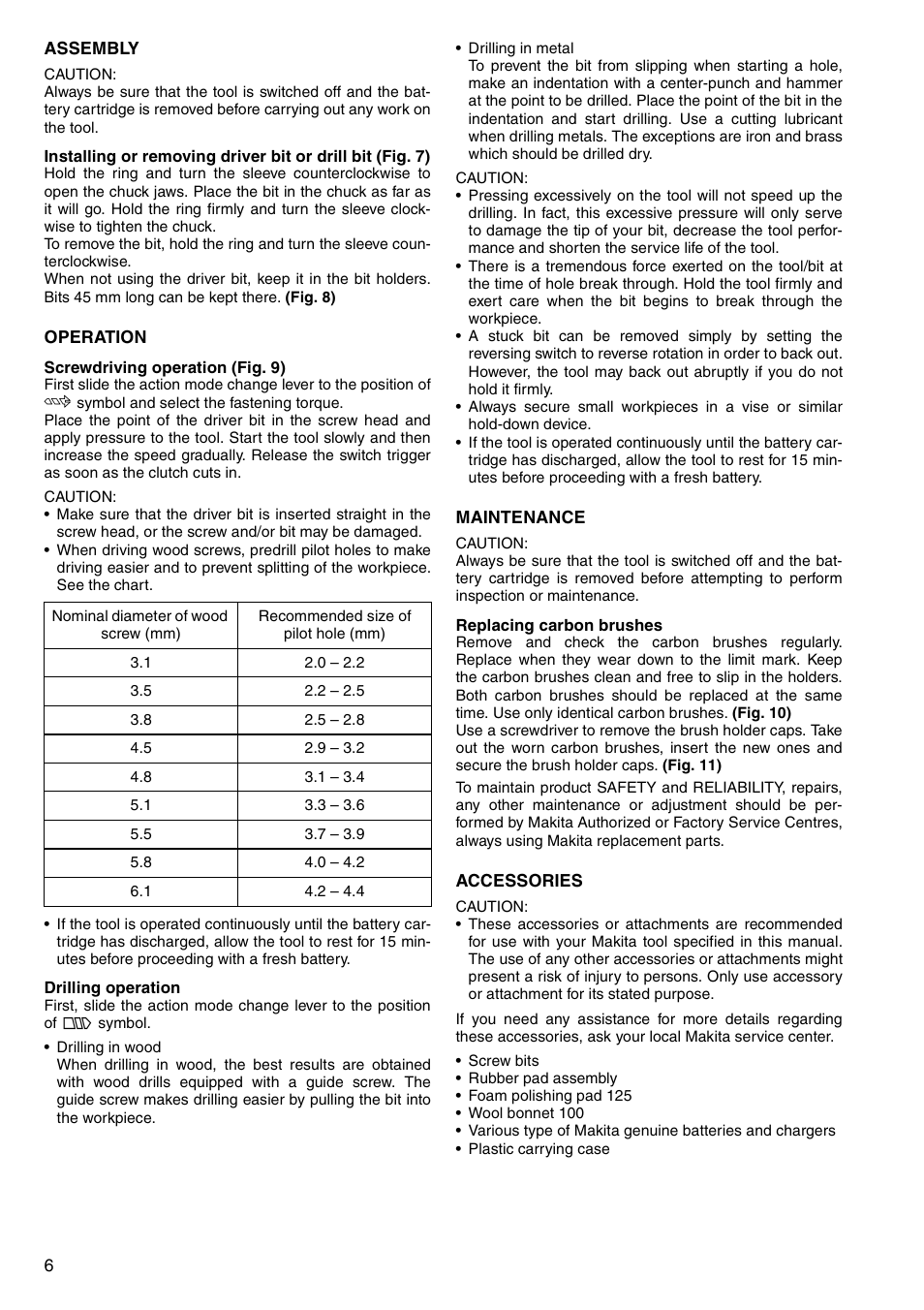 Makita 6207D User Manual | Page 6 / 48