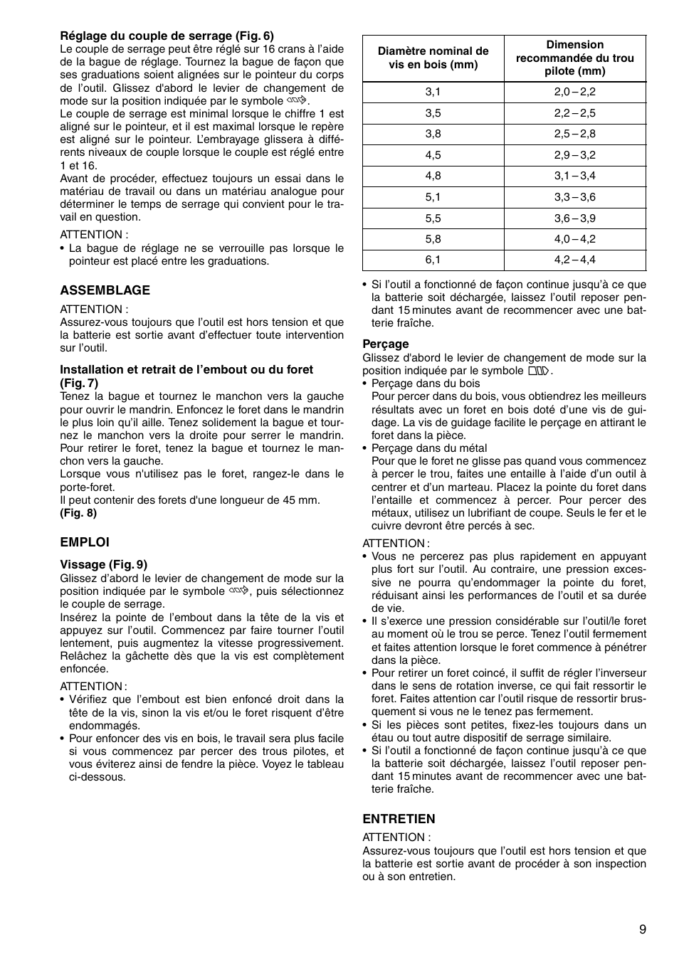 Makita 6207D User Manual | Page 9 / 48