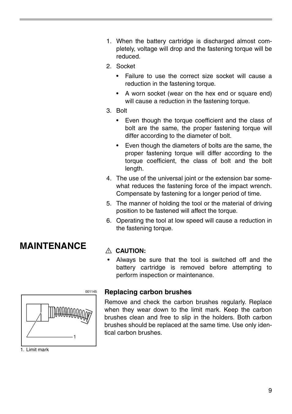 Maintenance | Makita 6917FD User Manual | Page 9 / 16
