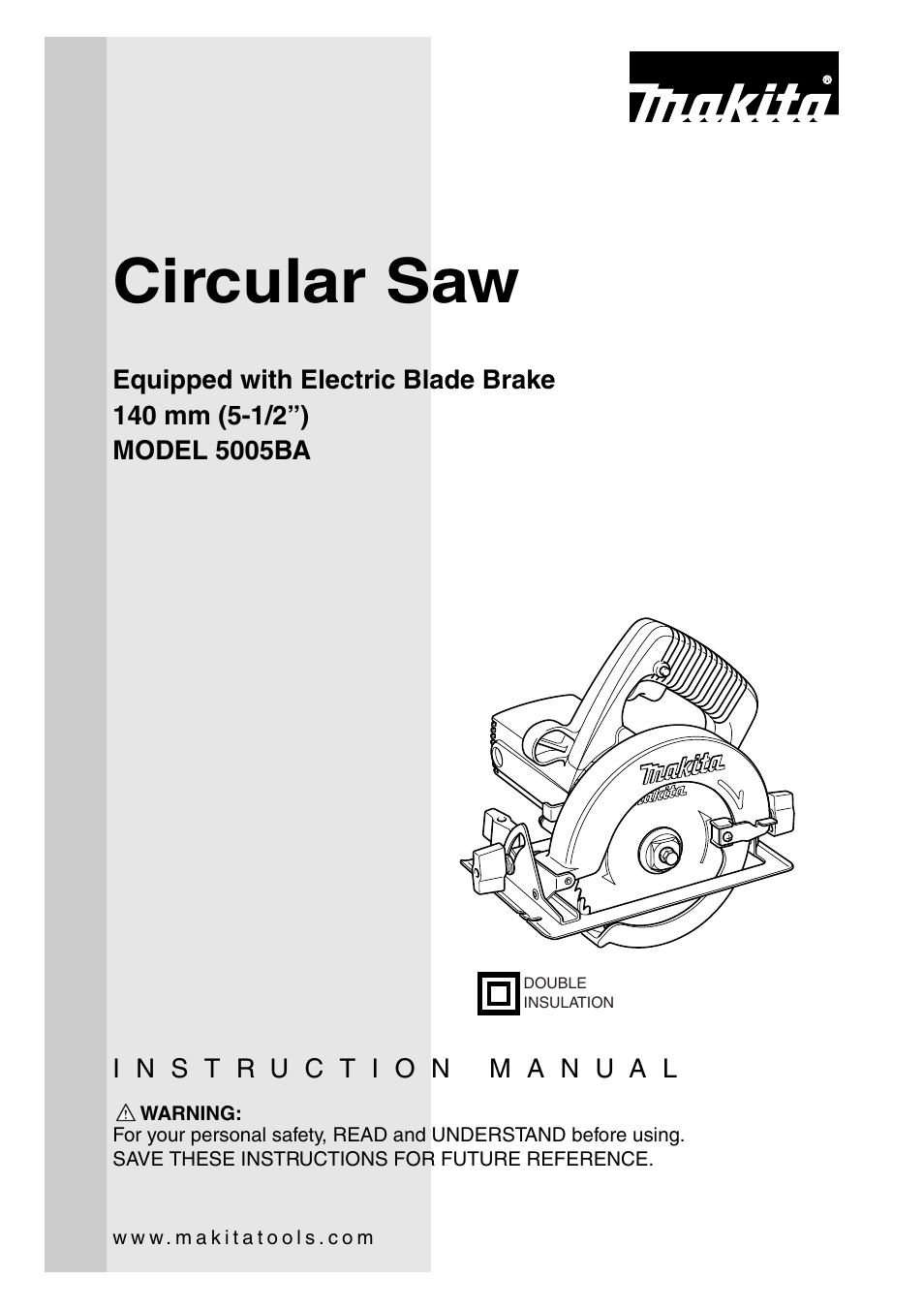 Makita CIRCULAR SAW 5005BA User Manual | 16 pages