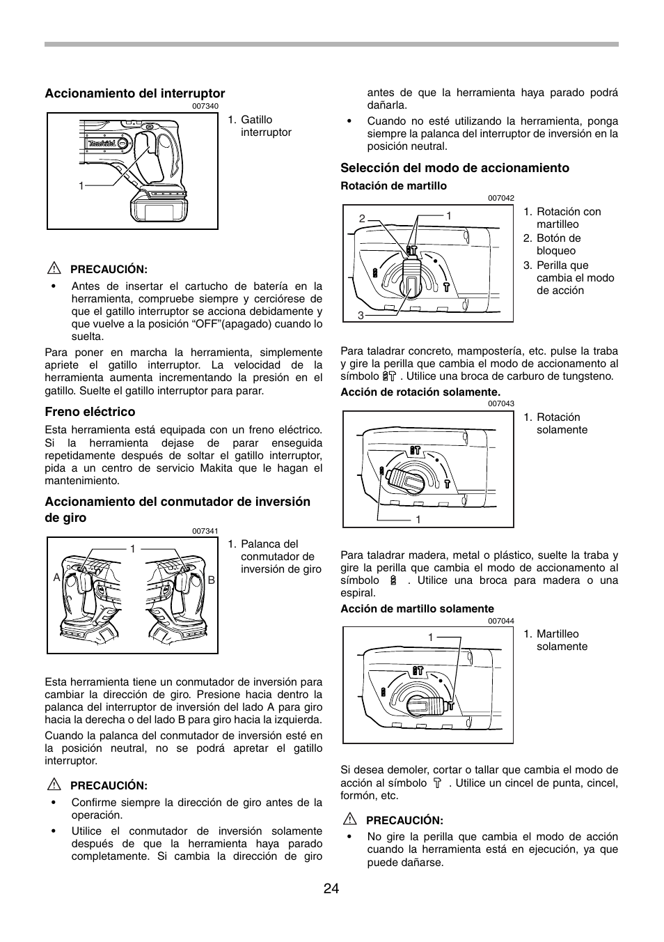 Makita BHR240 User Manual | Page 24 / 32