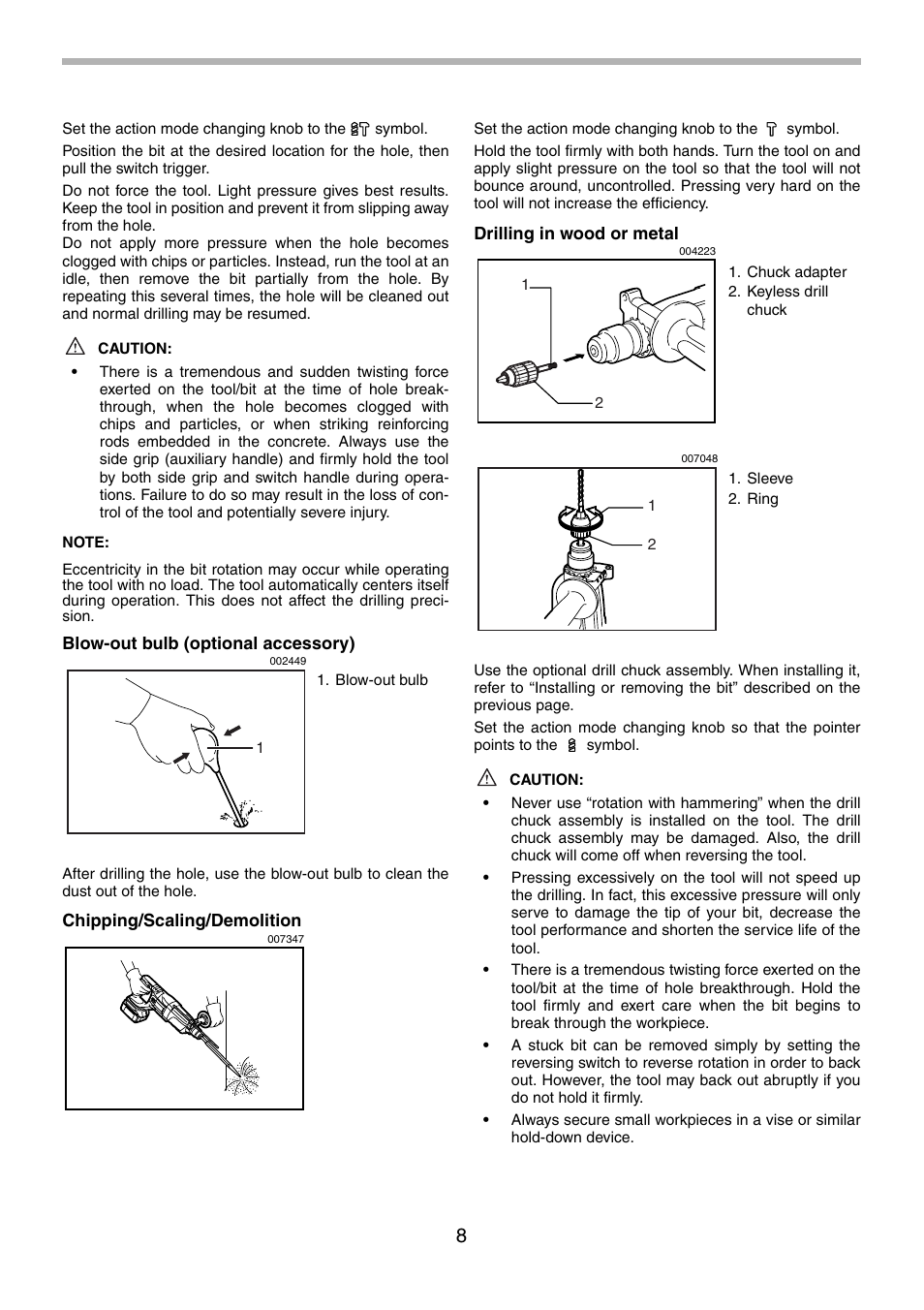 Makita BHR240 User Manual | Page 8 / 32