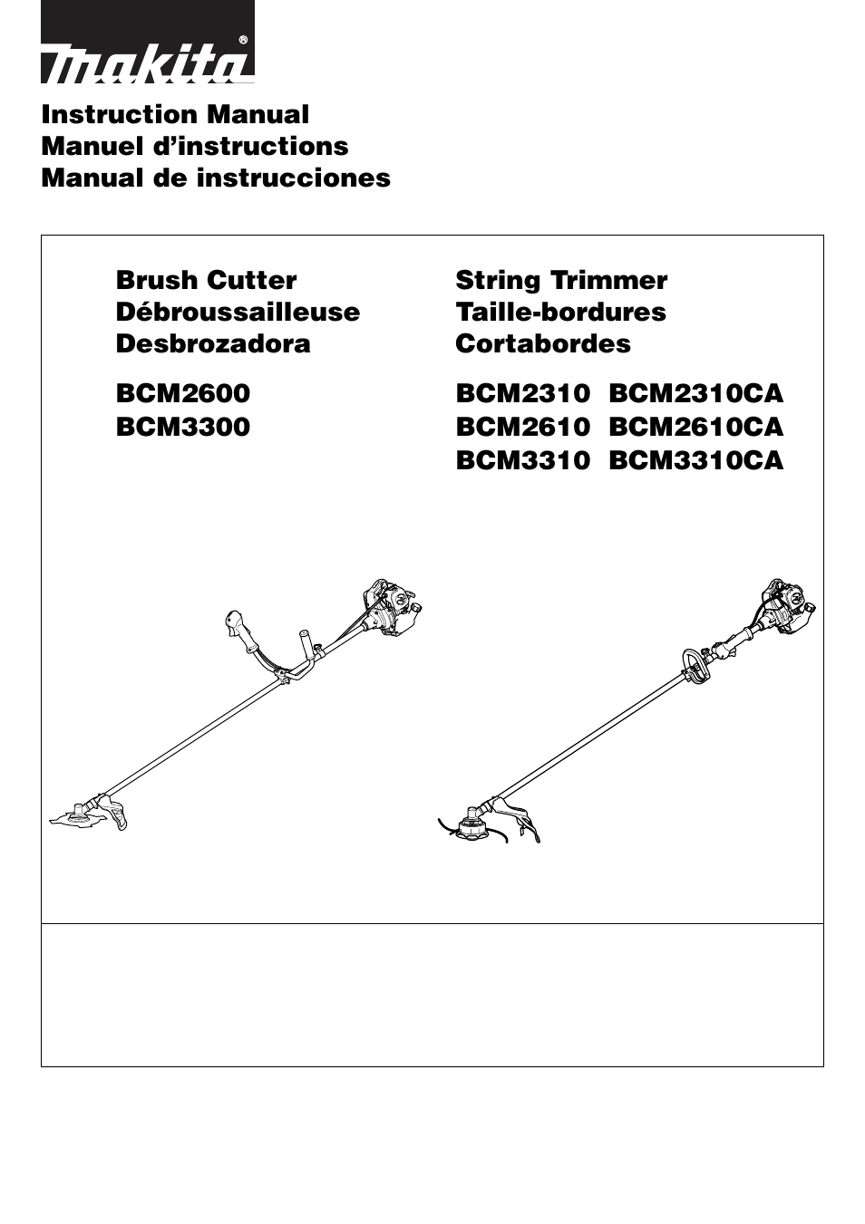 Makita BCM3300 User Manual | 44 pages