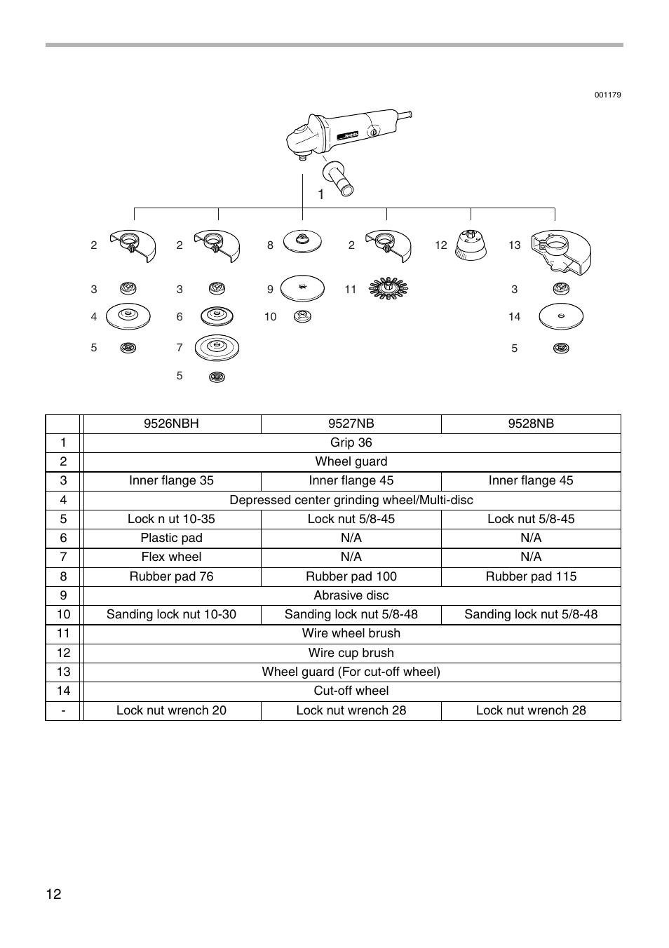 Makita Angle Grinder User Manual | Page 12 / 16