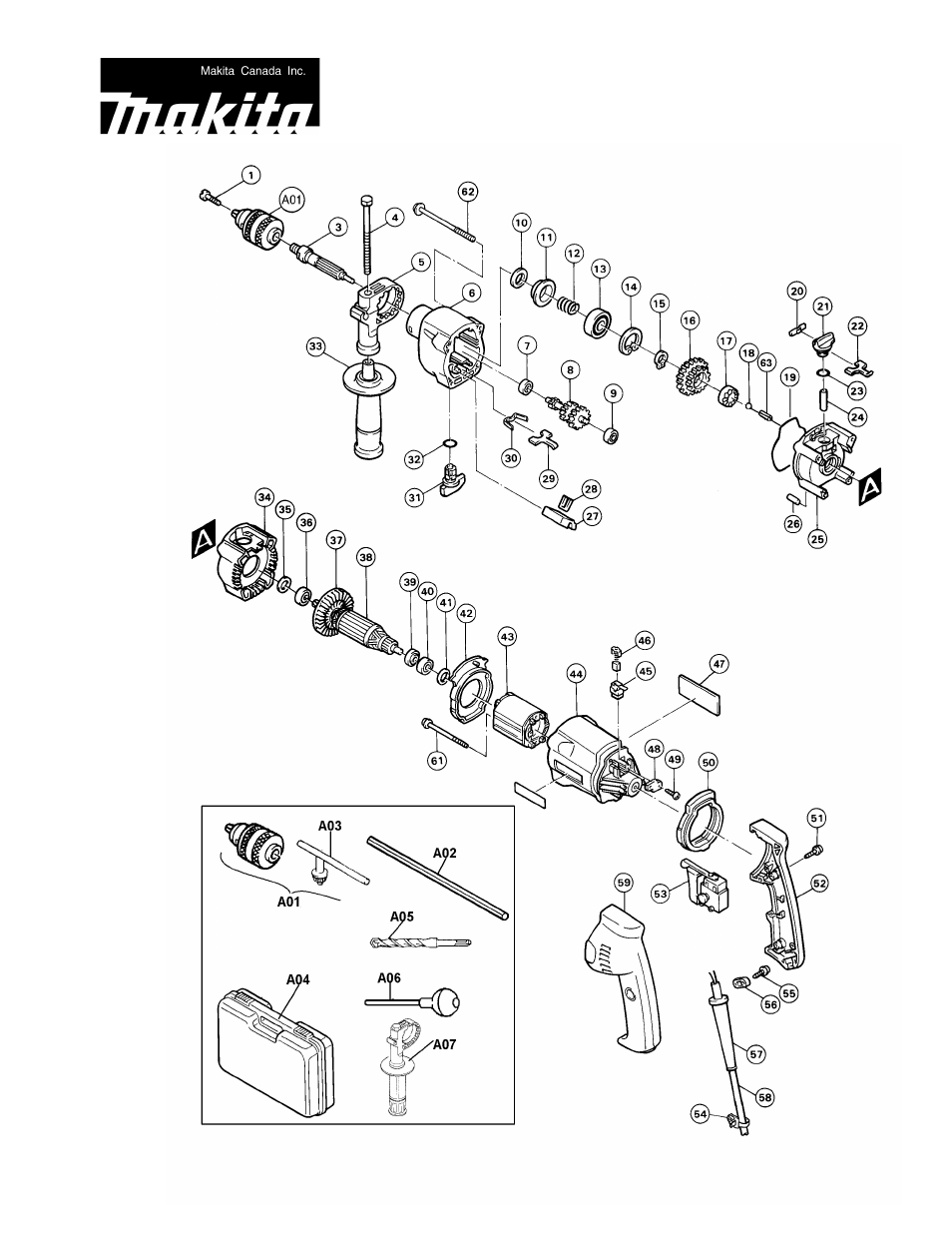 Makita HP2031 User Manual | 4 pages