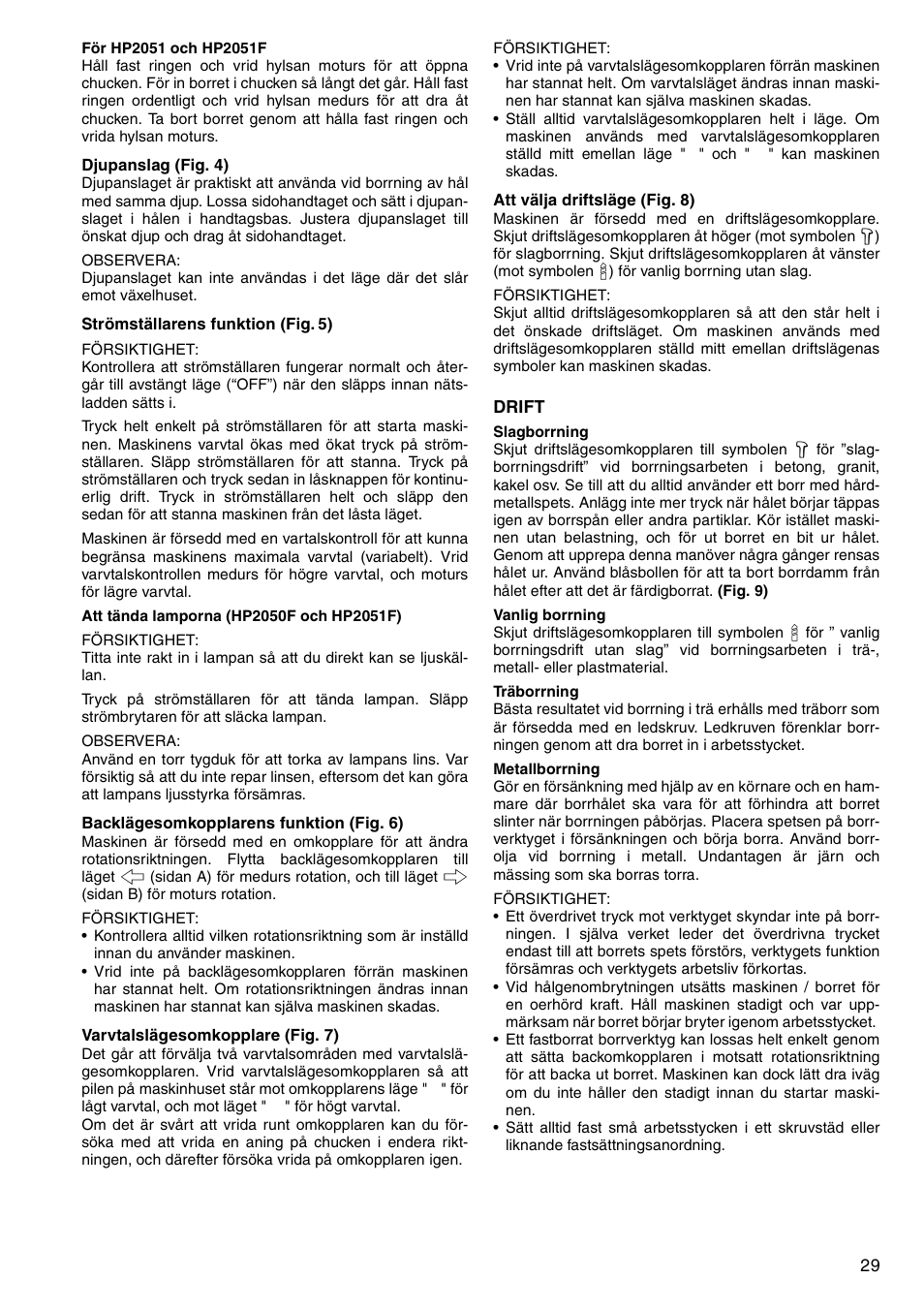 Makita HP2050 User Manual | Page 29 / 48