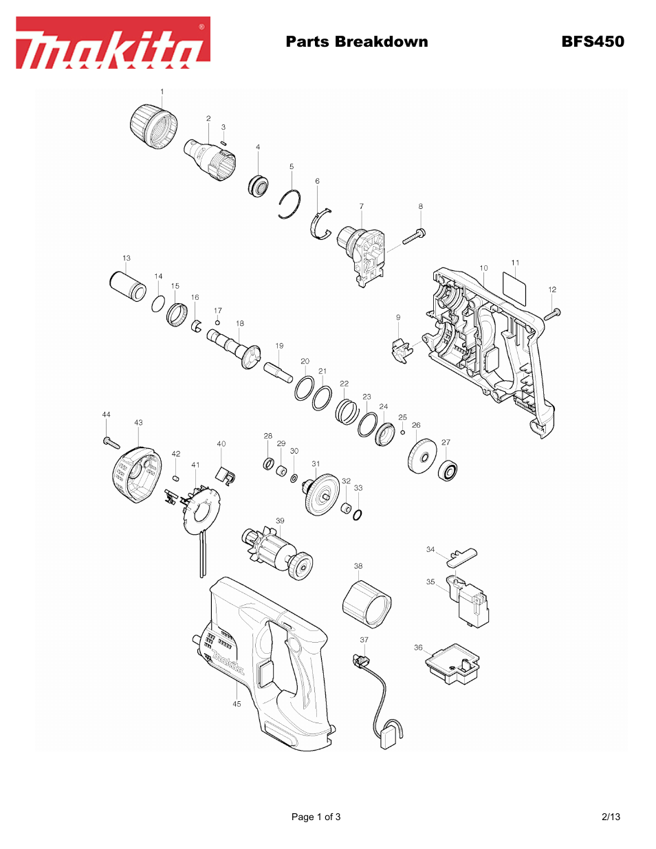 Makita BFS450 User Manual | 3 pages
