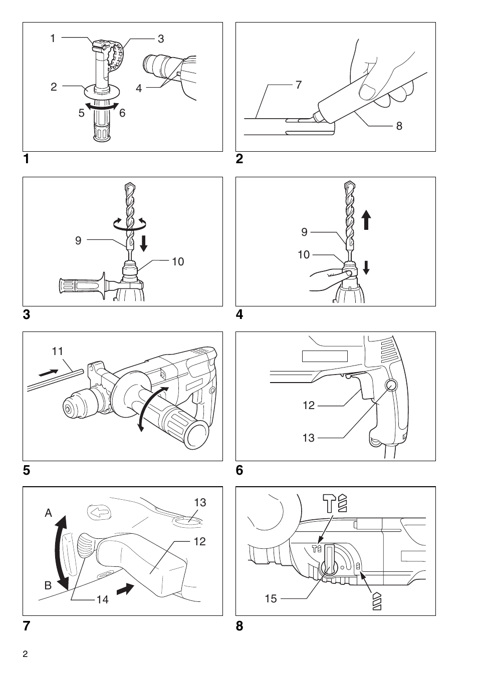 Makita HR2020 User Manual | Page 2 / 52