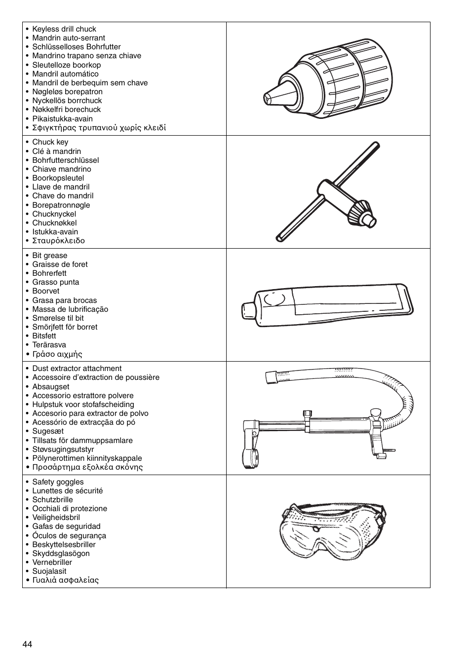 Makita HR2020 User Manual | Page 44 / 52