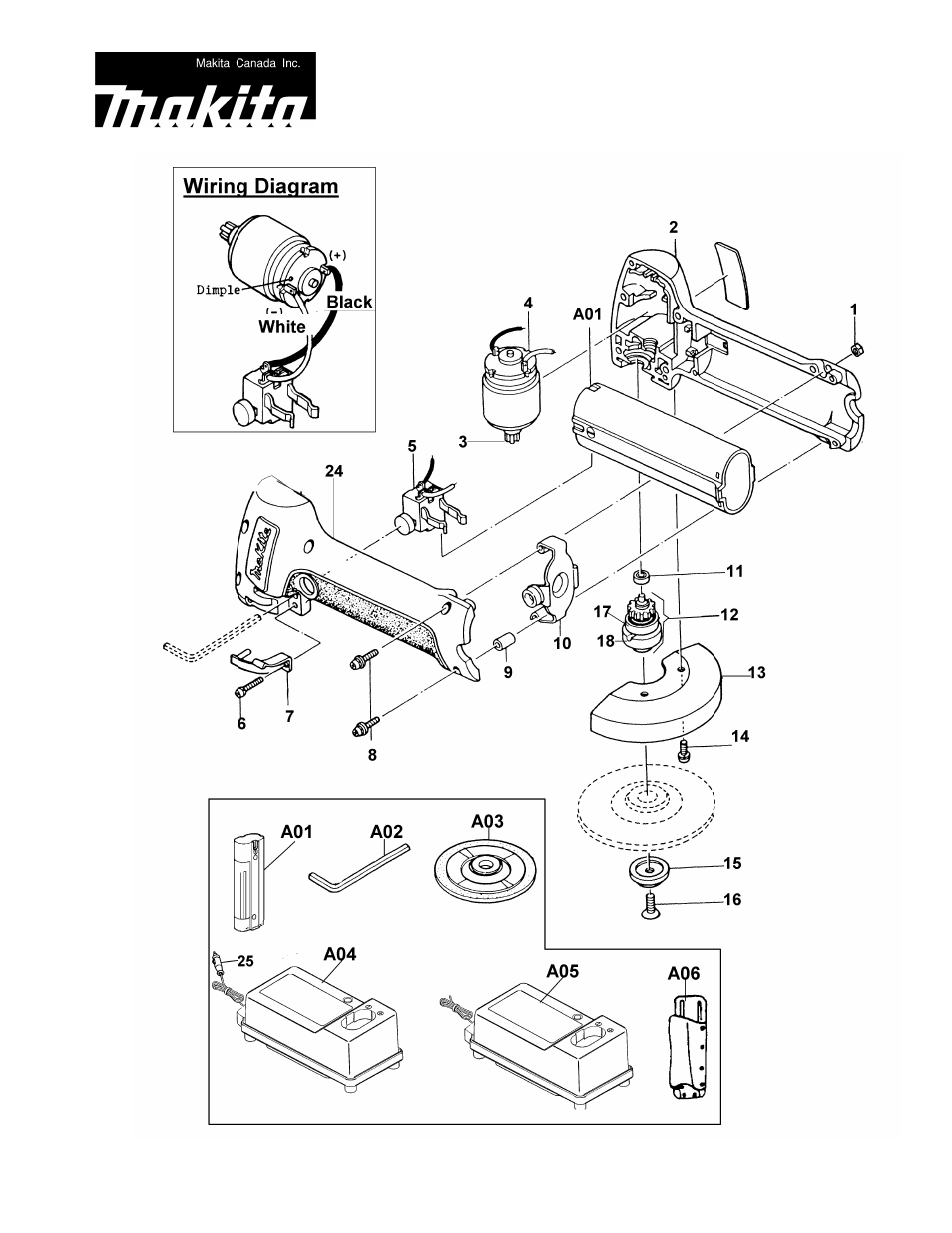 Makita 9500DW User Manual | 2 pages