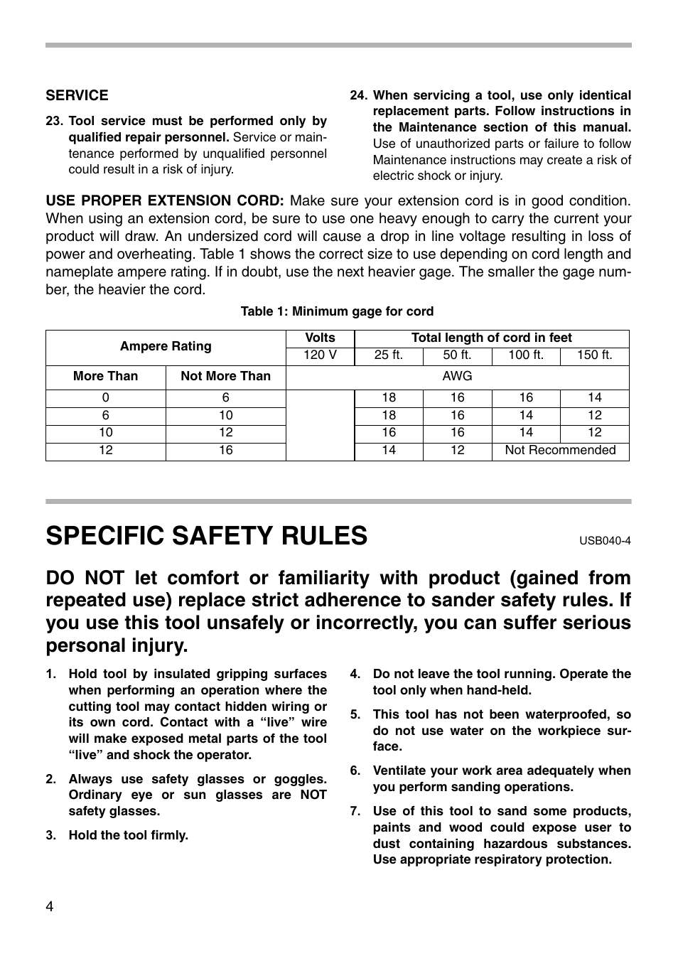 Specific safety rules | Makita BO5011 User Manual | Page 4 / 16