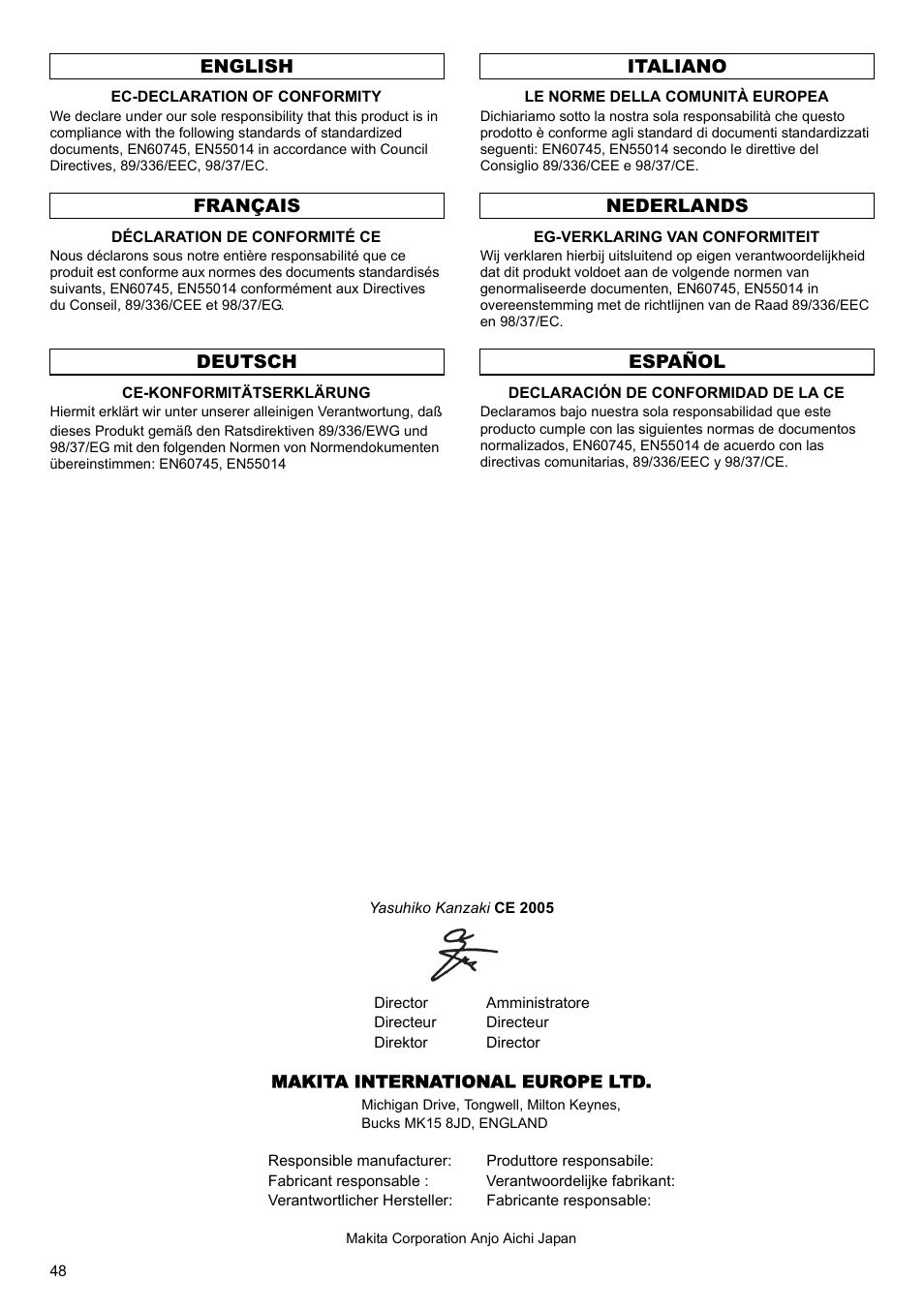 Makita 6095d User Manual | Page 48 / 52