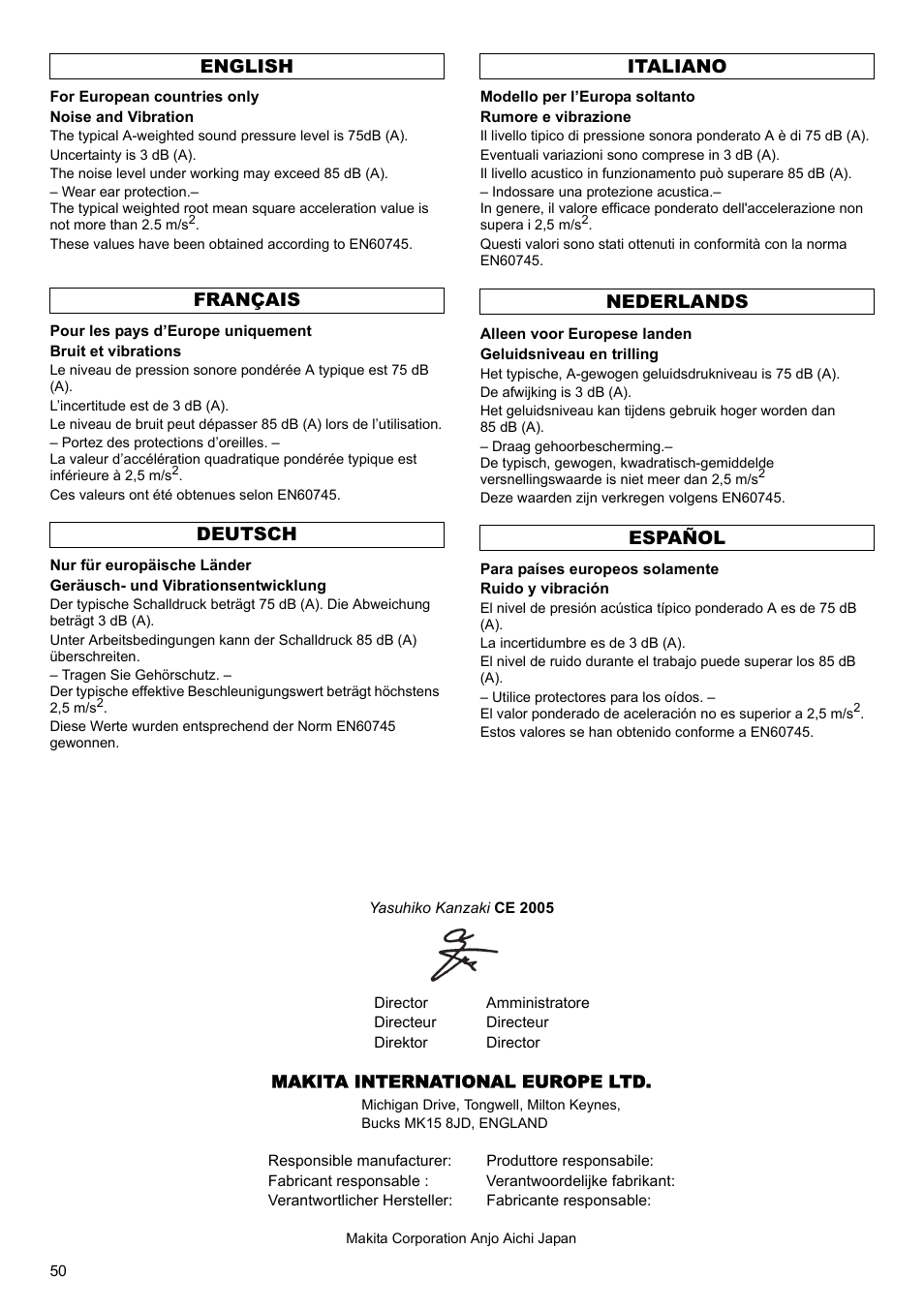 Makita 6095d User Manual | Page 50 / 52