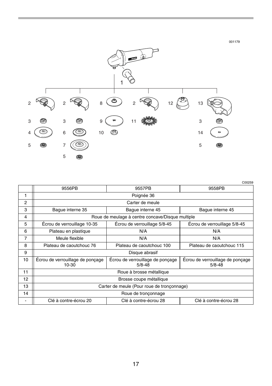 Makita 9556PB User Manual | Page 17 / 28