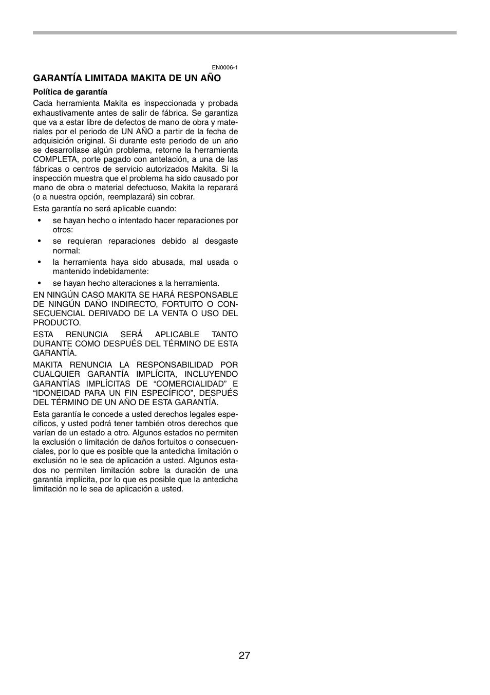 Makita 9556PB User Manual | Page 27 / 28