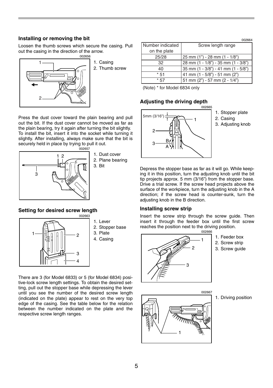 Makita 6834 User Manual | Page 5 / 24