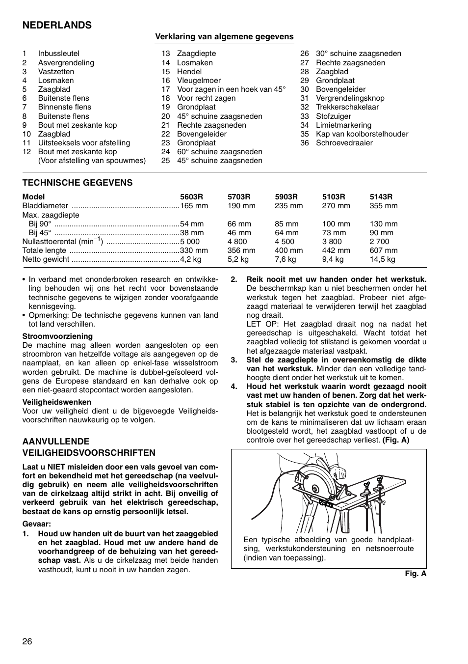 Nederlands | Makita 5603R User Manual | Page 10 / 27
