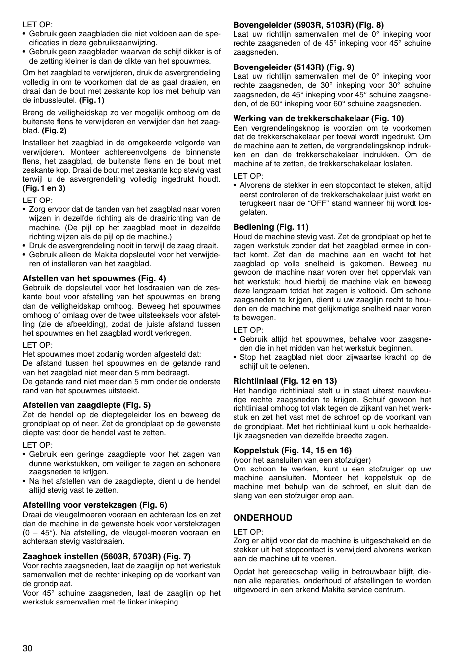 Makita 5603R User Manual | Page 14 / 27