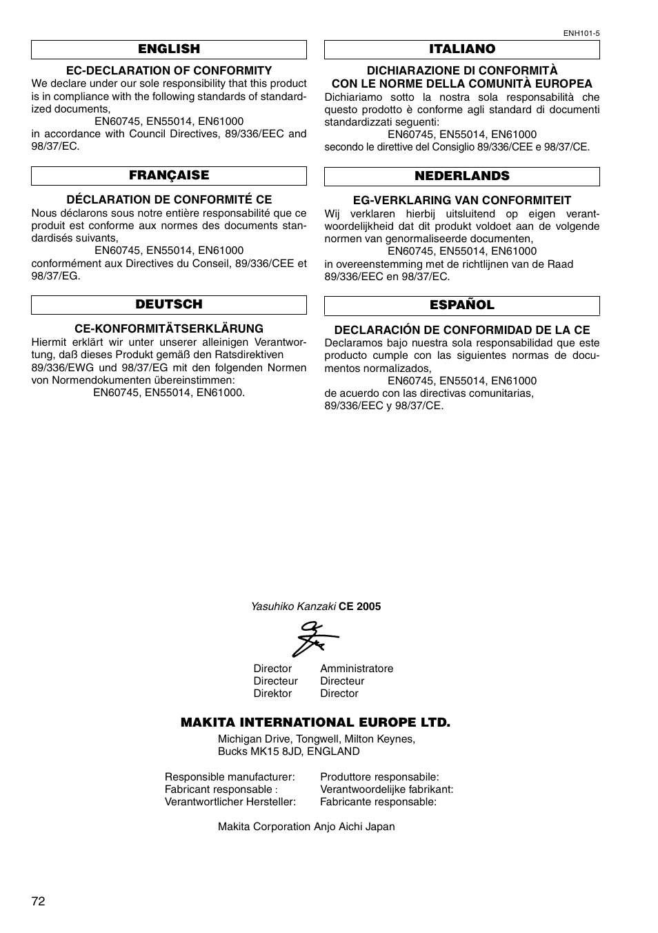 Makita 5603R User Manual | Page 15 / 27