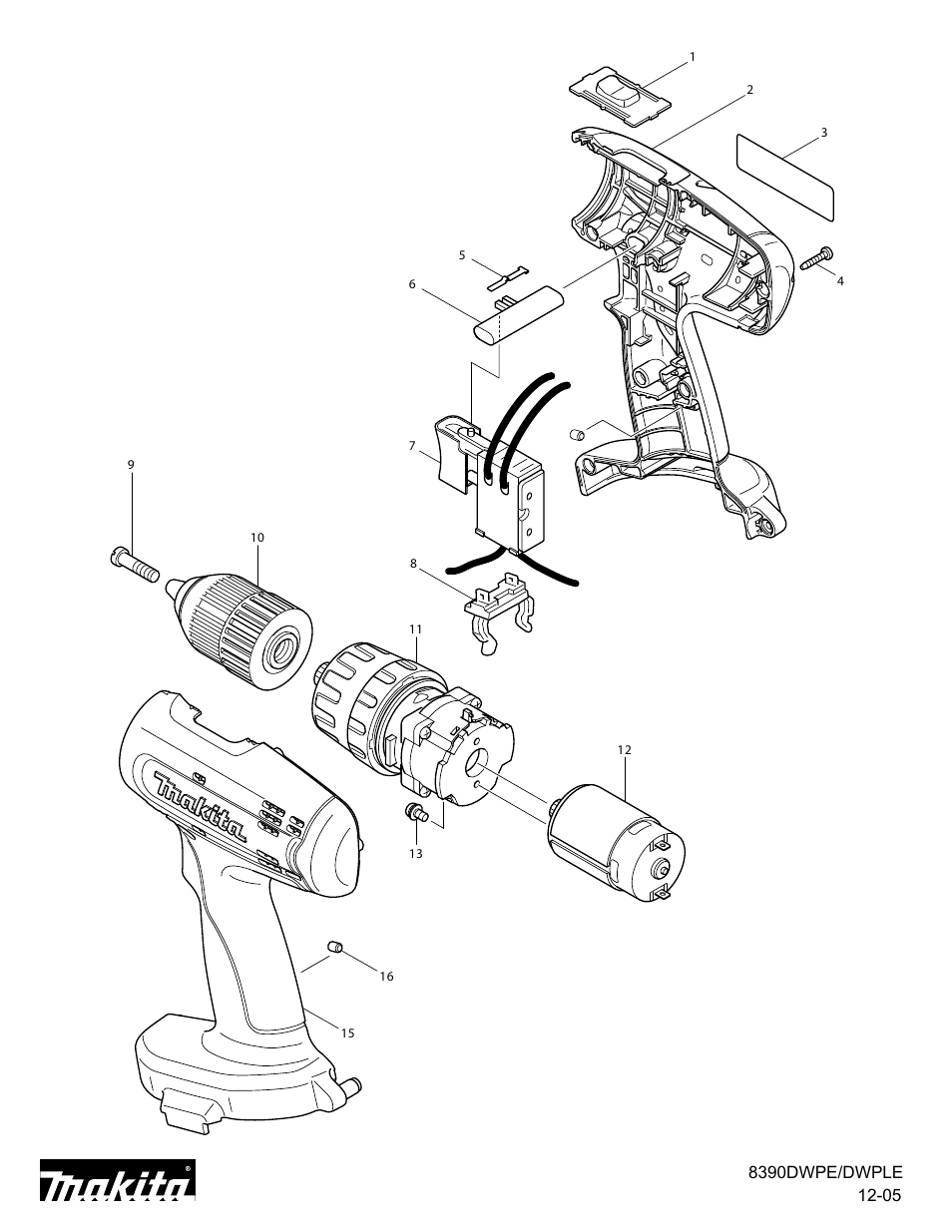 Makita 8390DWPE User Manual | 2 pages