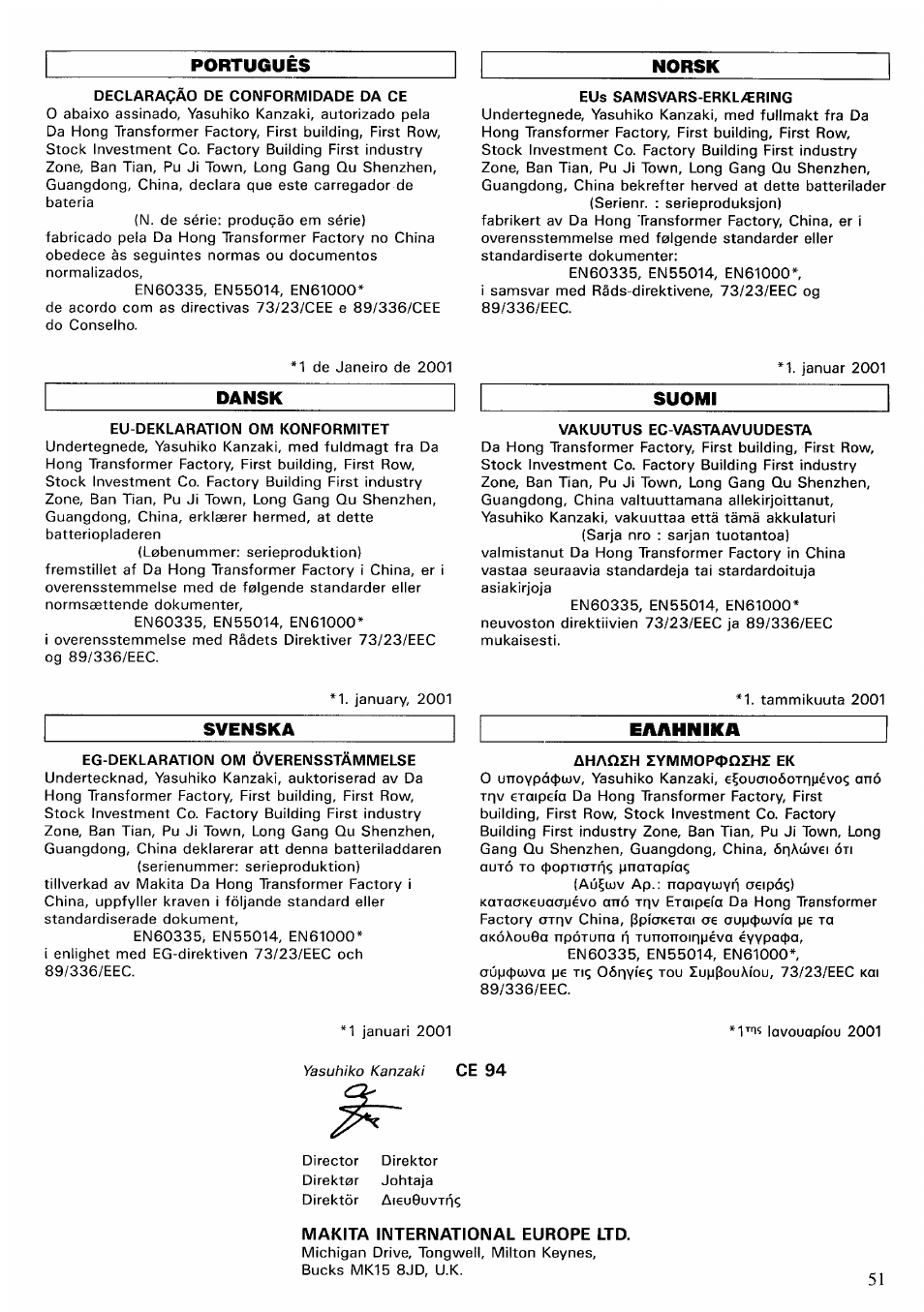 Makita 6702DW User Manual | Page 51 / 56