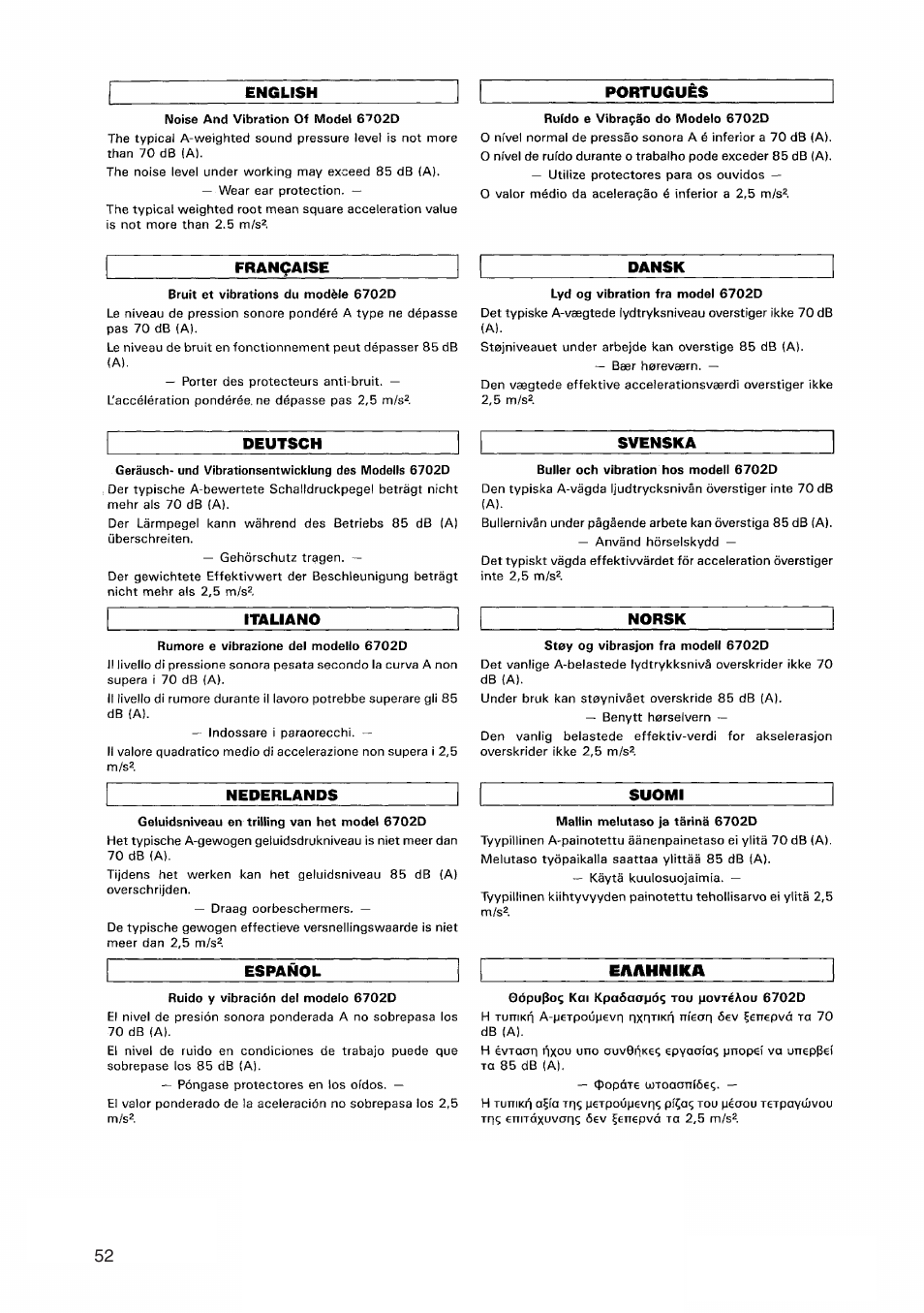 Makita 6702DW User Manual | Page 52 / 56