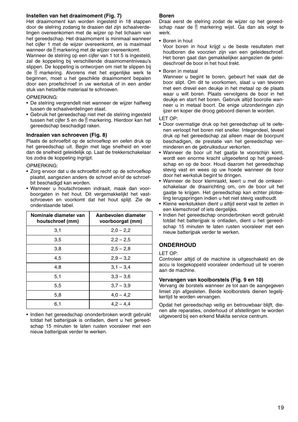 Makita 6333D User Manual | Page 19 / 48