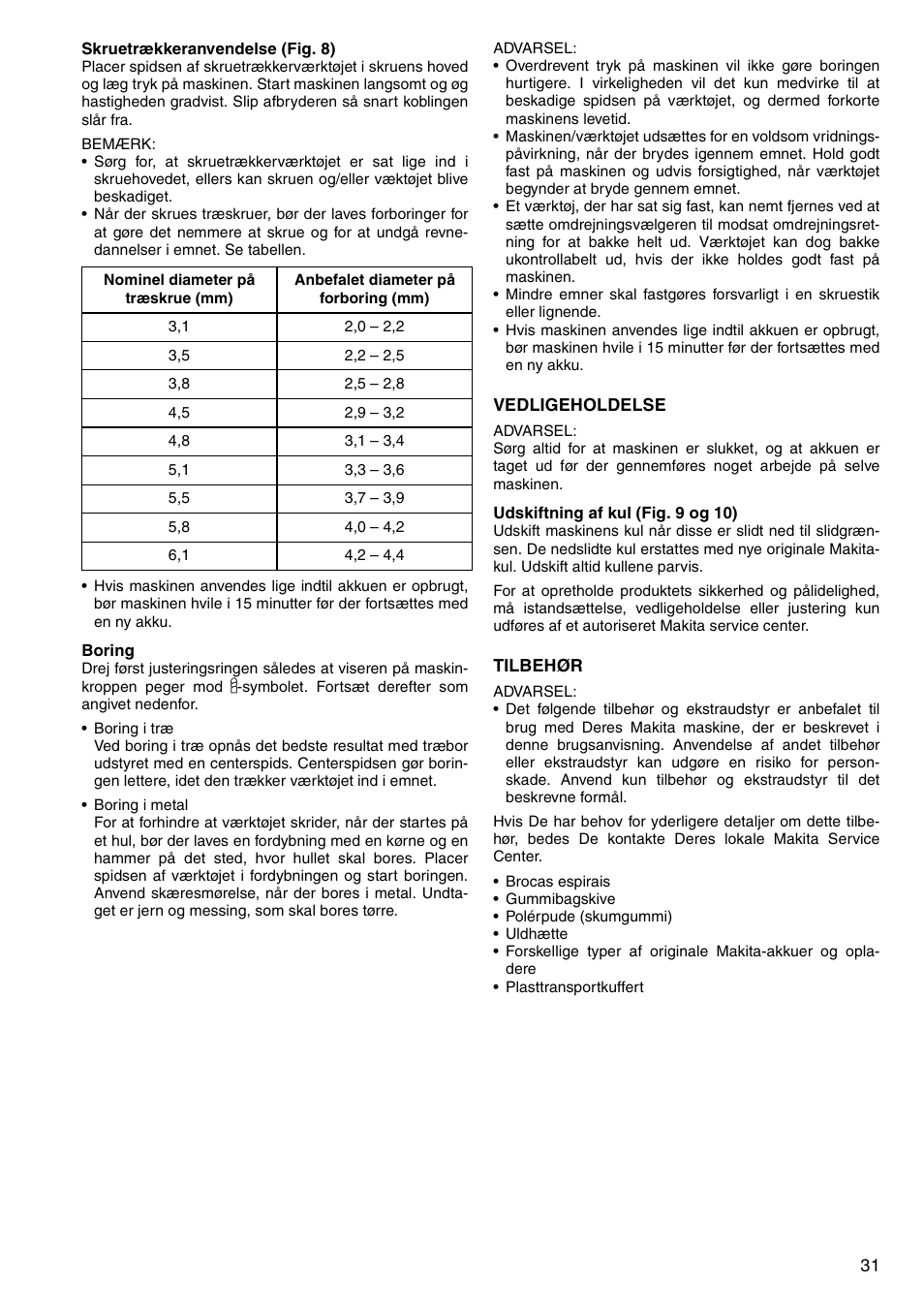 Makita 6333D User Manual | Page 31 / 48