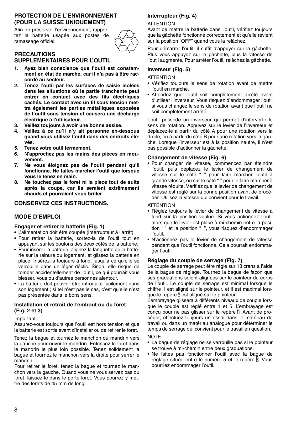 Makita 6333D User Manual | Page 8 / 48