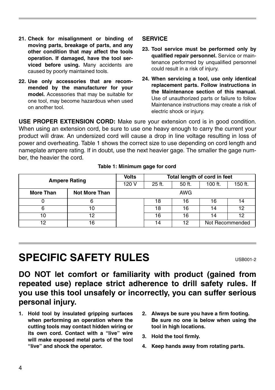 Specific safety rules | Makita DA4031 User Manual | Page 4 / 16