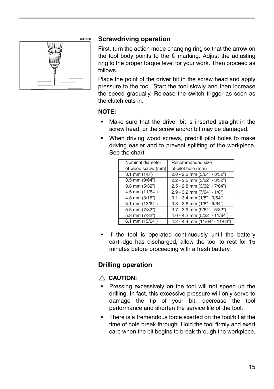 Makita BHP460 User Manual | Page 15 / 24