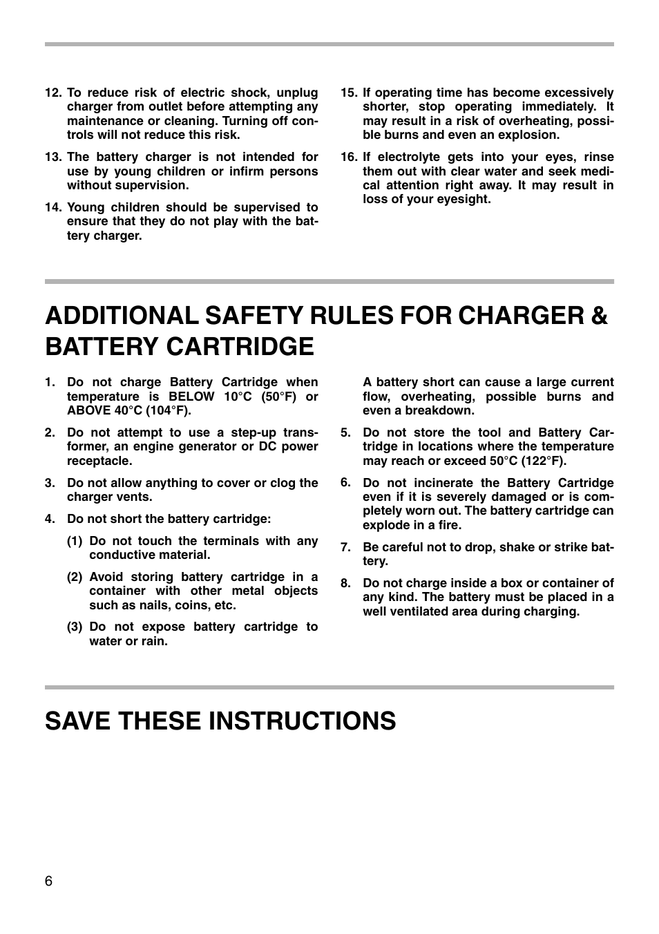 Save these instructions | Makita BHP460 User Manual | Page 6 / 24