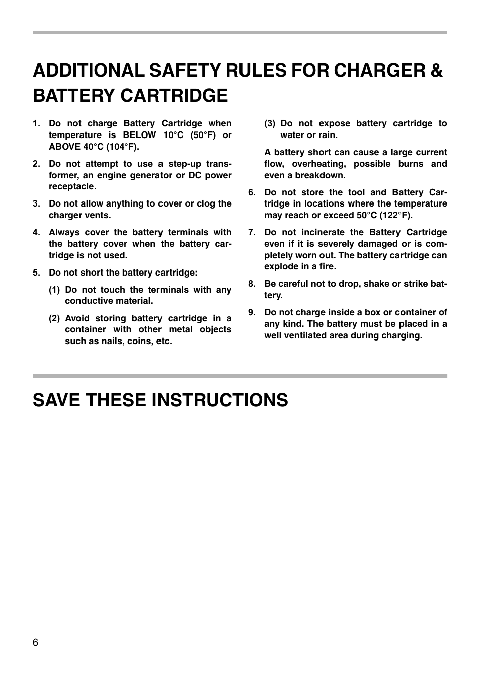 Save these instructions | Makita 6940D User Manual | Page 6 / 20