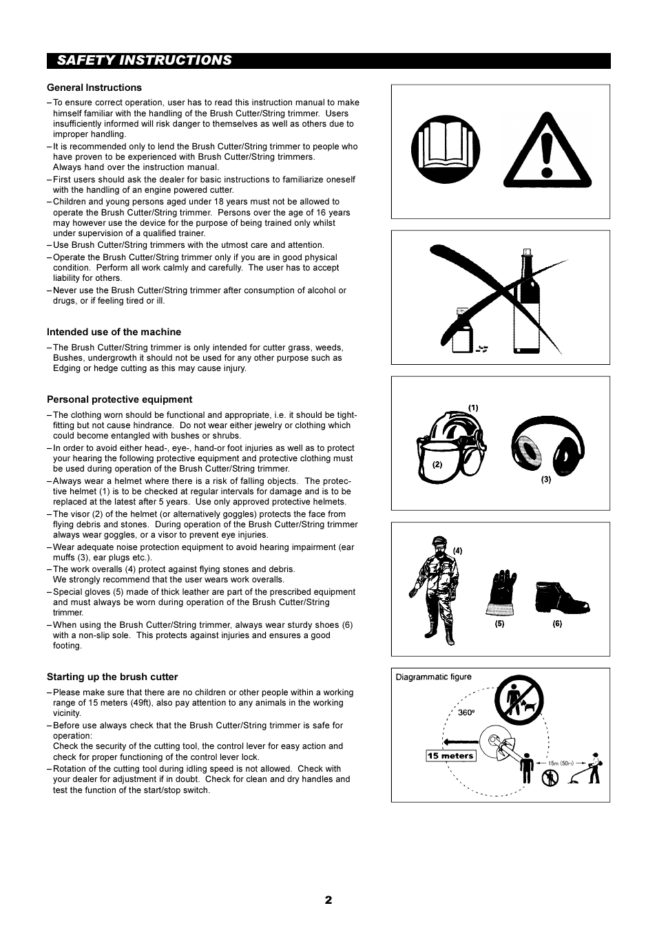 Safety instructions | Makita RBC2510 User Manual | Page 3 / 19