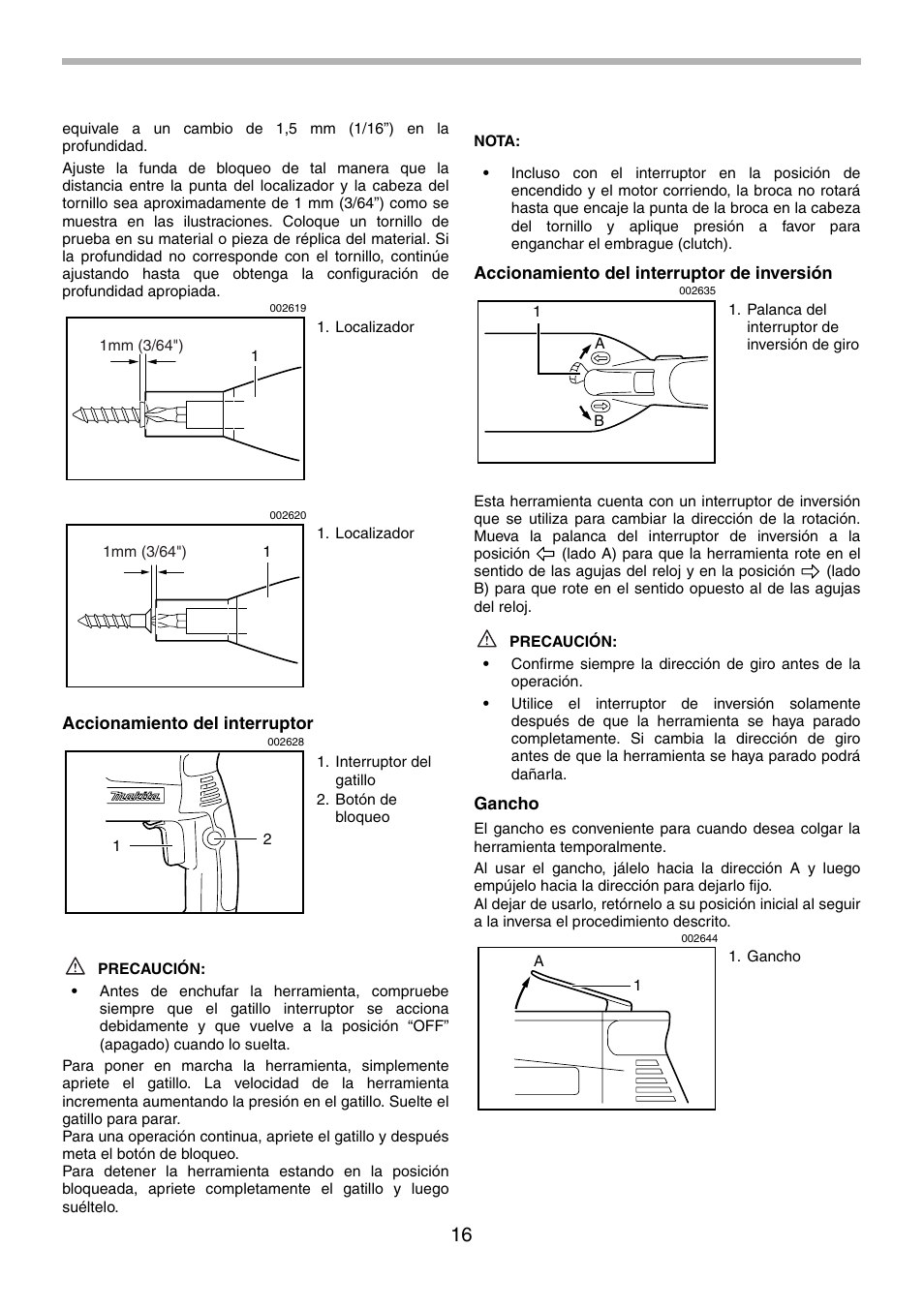Makita 6823 User Manual | Page 16 / 20