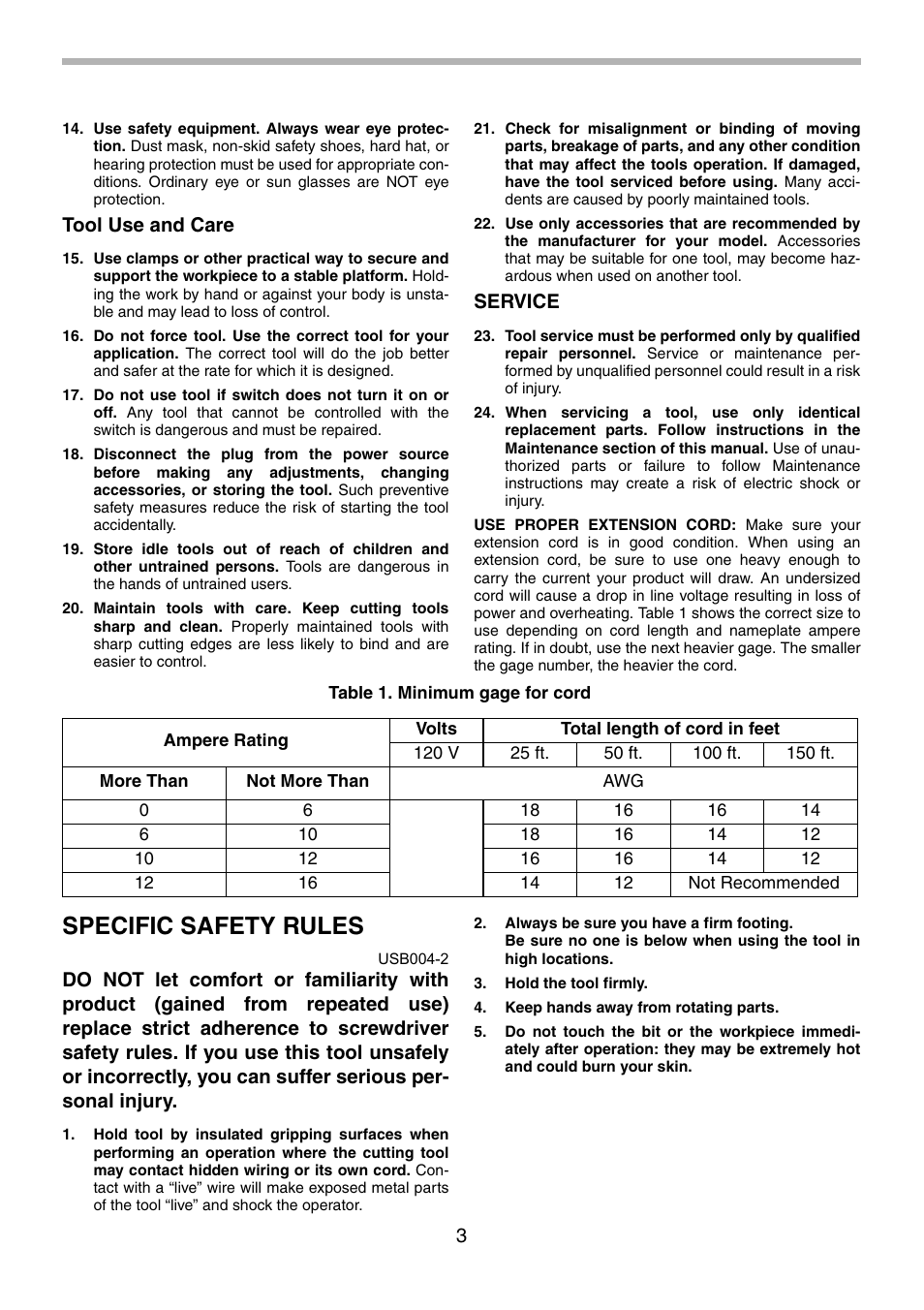 Specific safety rules | Makita 6823 User Manual | Page 3 / 20