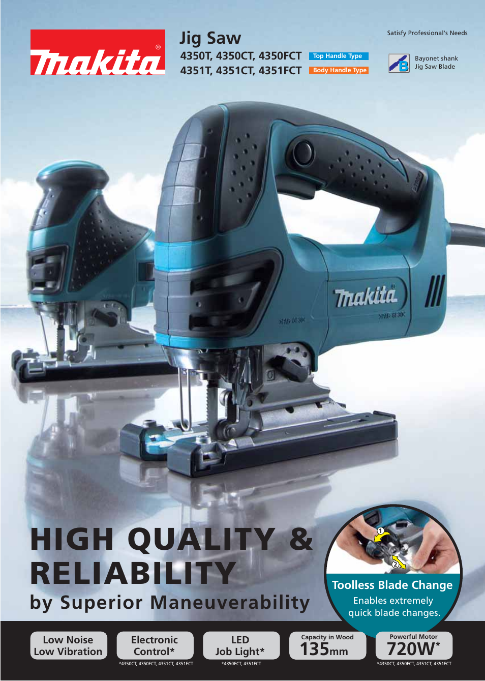 Makita 4351FCT User Manual | 2 pages