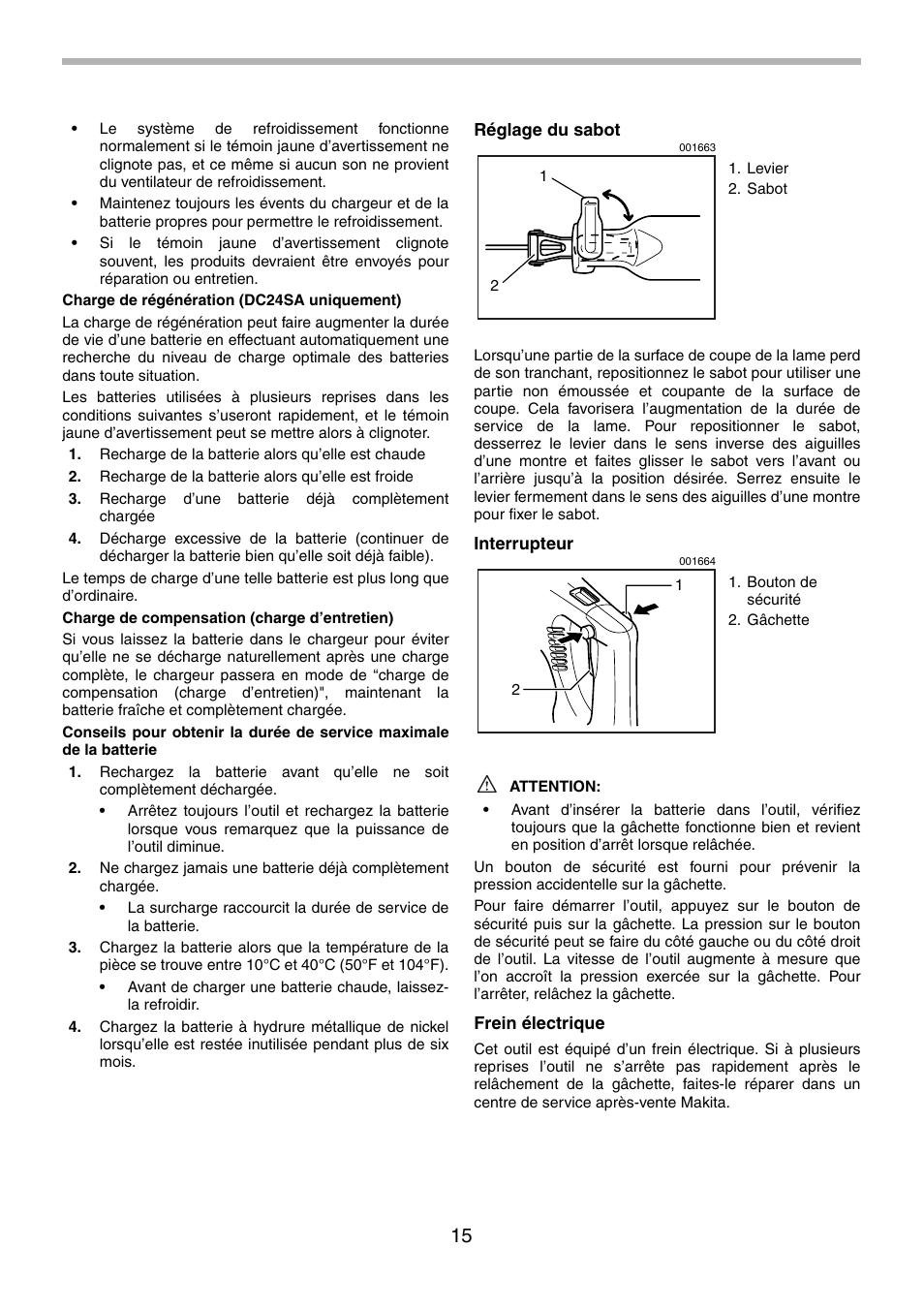 Makita BJR240 User Manual | Page 15 / 28