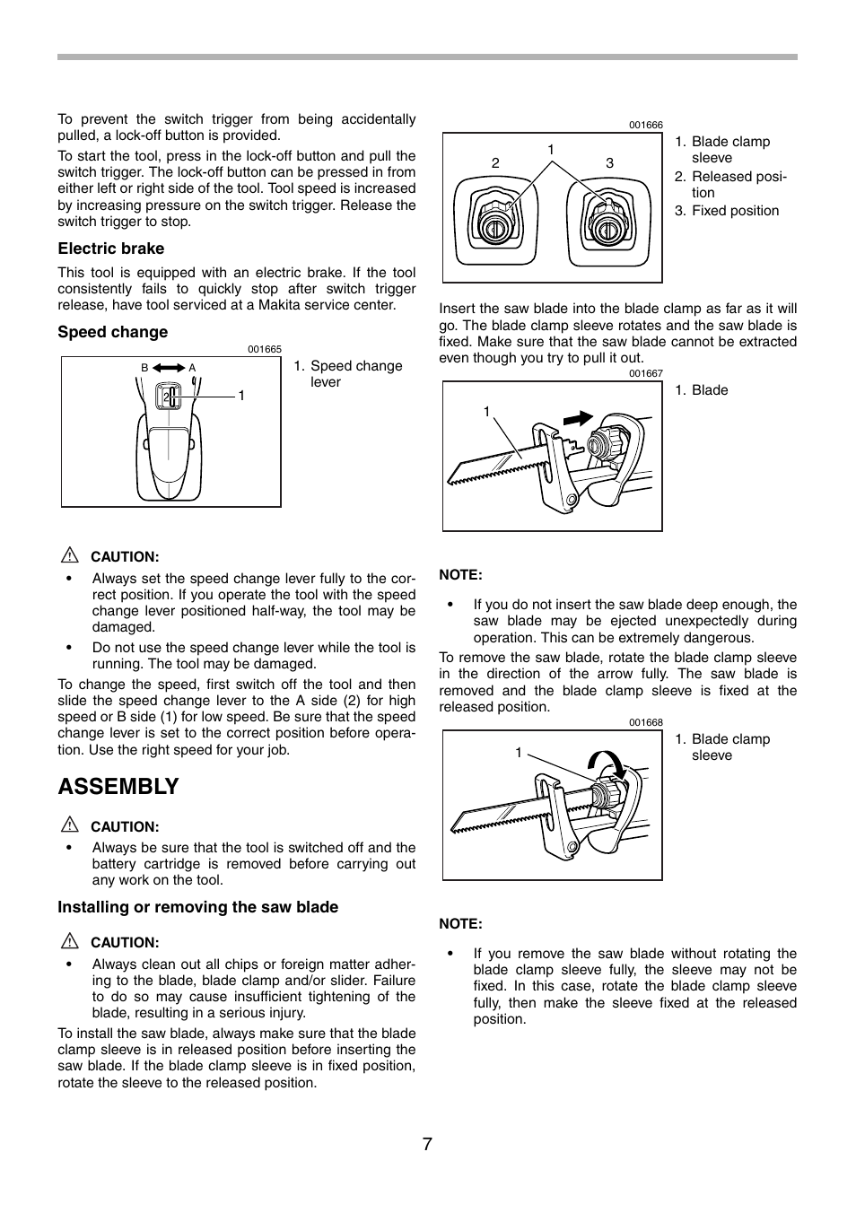 Assembly | Makita BJR240 User Manual | Page 7 / 28