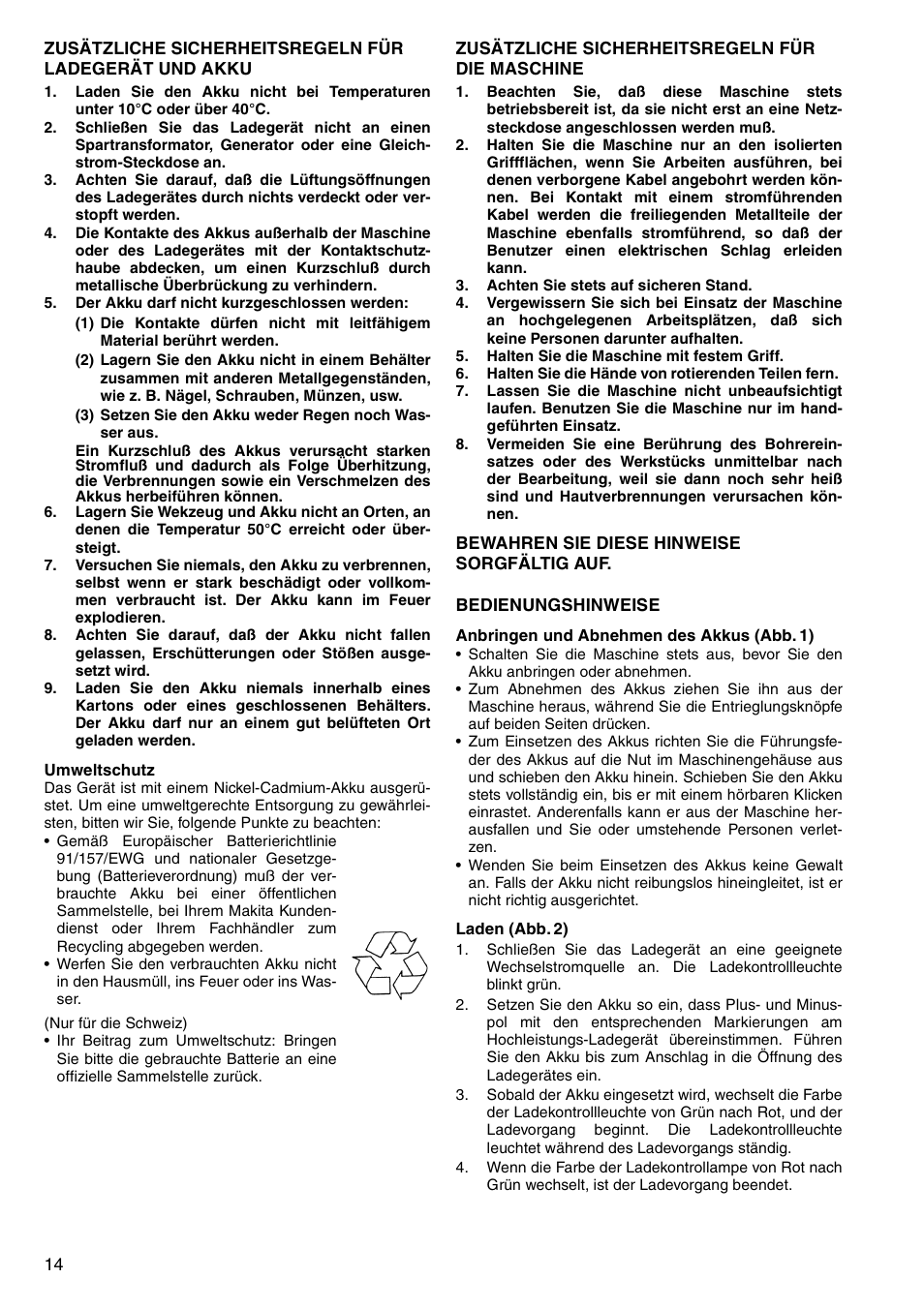 Makita 6347D User Manual | Page 14 / 68