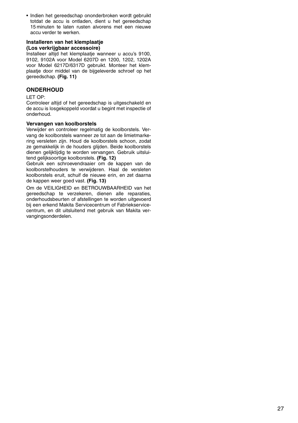 Makita 6347D User Manual | Page 27 / 68