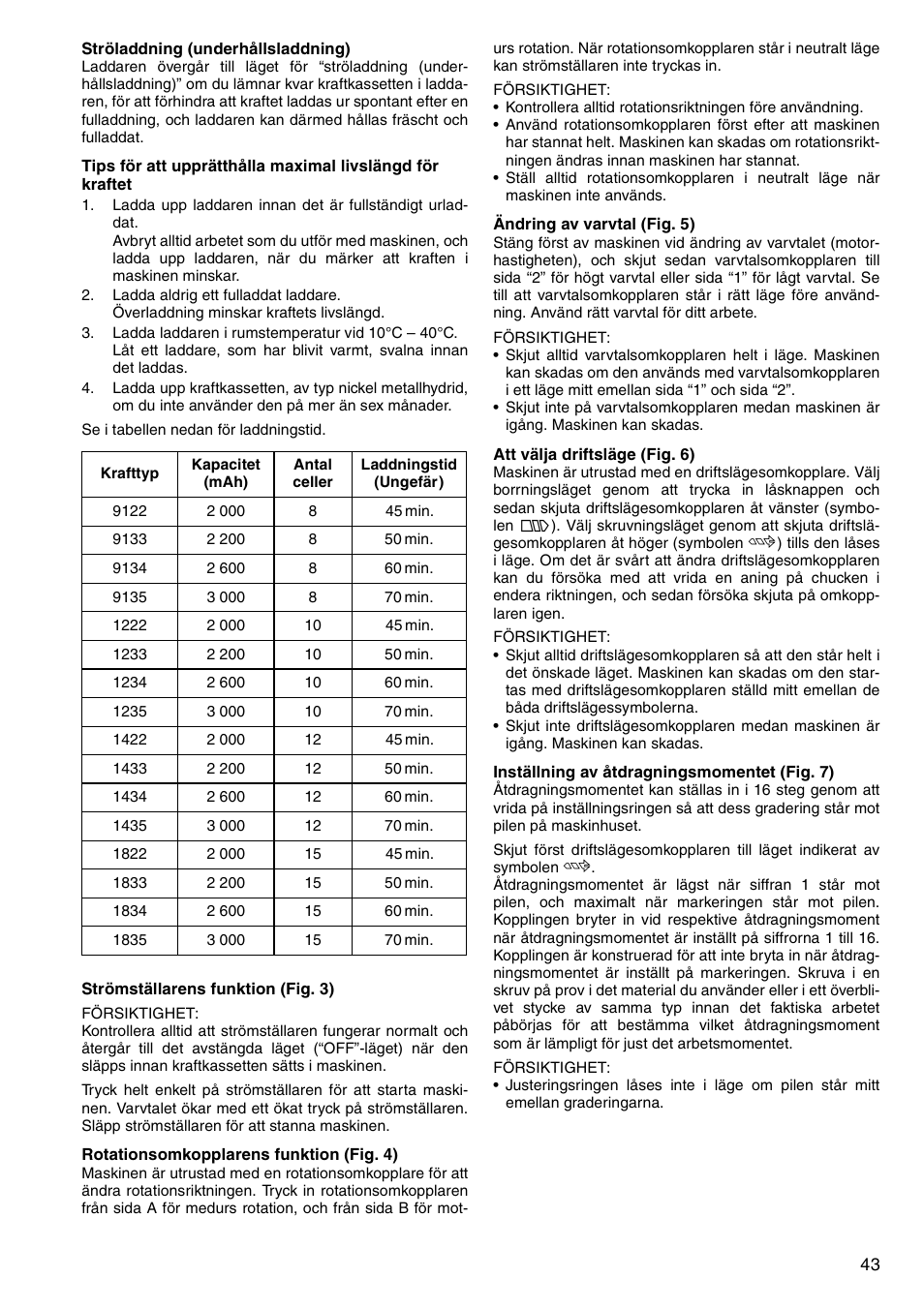 Makita 6347D User Manual | Page 43 / 68