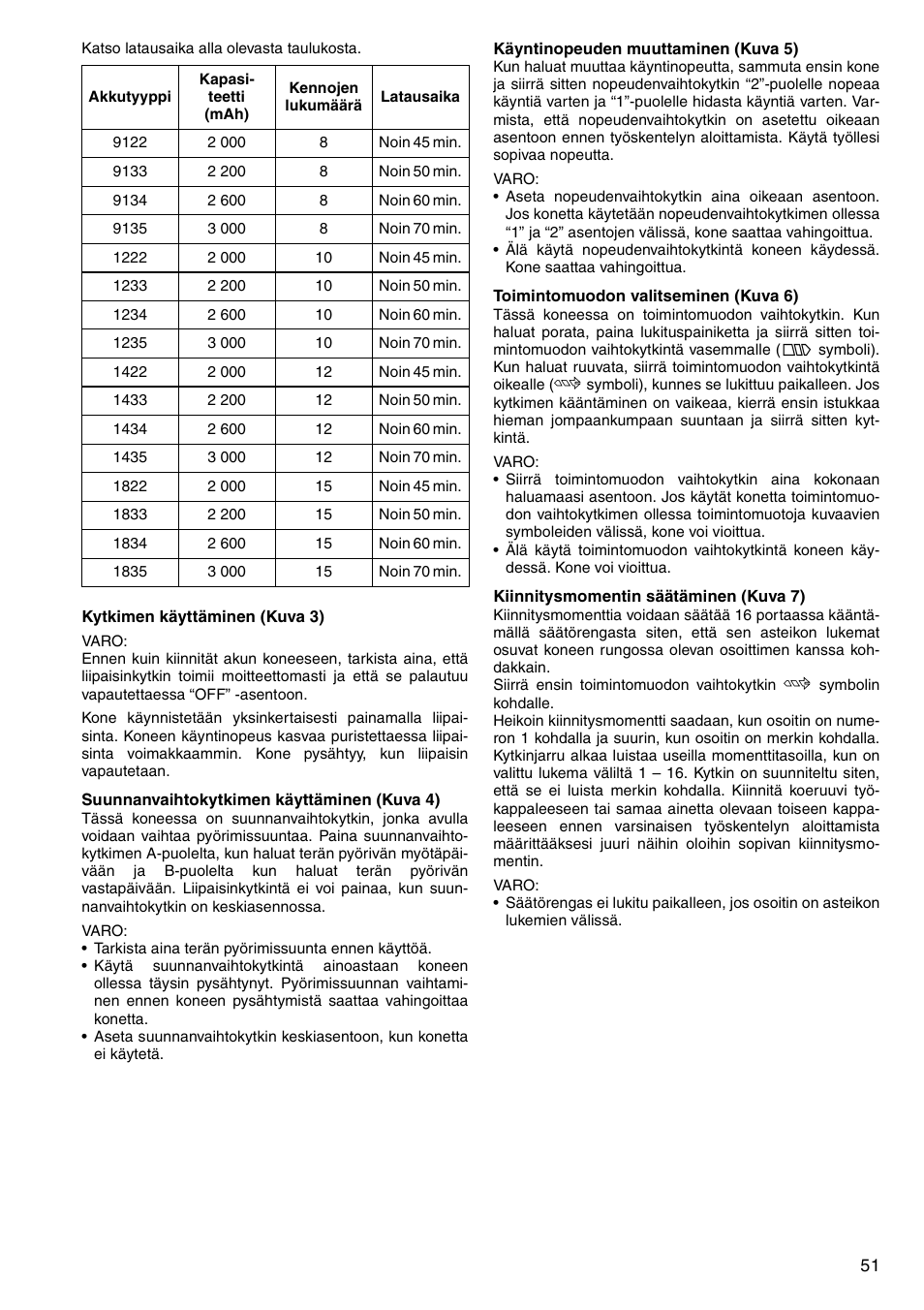 Makita 6347D User Manual | Page 51 / 68